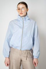 Herno Cropped Sporty Techno Taffeta Jacket in Light Blue Vancouver. Shop Online or in Store.