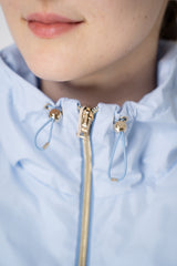 Herno Cropped Sporty Techno Taffeta Jacket in Light Blue Vancouver. Shop Online or in Store.