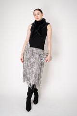 Herno Faux Fur Over The Shouder Shawl in Black Vancouver. Shop Online or in Store.