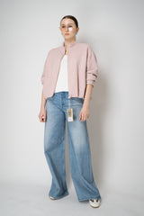 Herno High Neck Sequined Bomber Jacket in Pink Vancouver. Shop Online or in Store.