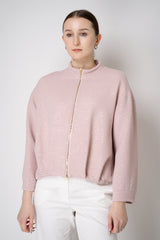 Herno High Neck Sequined Bomber Jacket in Pink Vancouver. Shop Online or in Store.