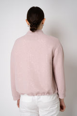 Herno High Neck Sequined Bomber Jacket in Pink Vancouver. Shop Online or in Store.