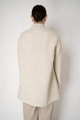 Herno High Neck Sequined Coat in Oat Vancouver. Shop Online or in Store.