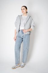 Herno Hooded Cincheable Padded Vest in Light Grey Vancouver. Shop Online or in Store.