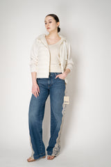 Herno Hooded Cotton Jacket with Insulated Padded Front in White Vancouver. Shop Online or in Store.