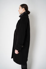 Herno Insulated Manteco Virgin Wool Coat with Detachable Neck and Chest Piece in Black Vancouver. Shop Online or in Store.