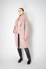 Herno Insulated Manteco Virgin Wool Coat with Detachable Neck and Chest Piece in Rosewood Pink Vancouver. Shop Online or in Store.