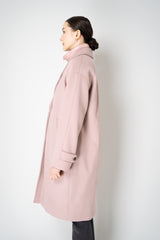 Herno Insulated Manteco Virgin Wool Coat with Detachable Neck and Chest Piece in Rosewood Pink Vancouver. Shop Online or in Store.