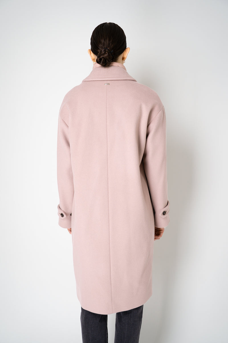 Herno Insulated Manteco Virgin Wool Coat with Detachable Neck and Chest Piece in Rosewood Pink Vancouver. Shop Online or in Store.