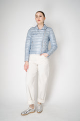Herno Padded Moto Jacket in Icy Blue Vancouver. Shop Online or in Store.