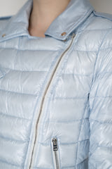 Herno Padded Moto Jacket in Icy Blue Vancouver. Shop Online or in Store.