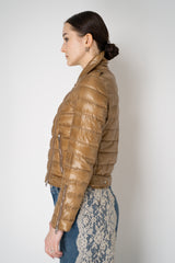 Herno Padded Moto Jacket in Metal Sienna Vancouver. Shop Online or in Store.