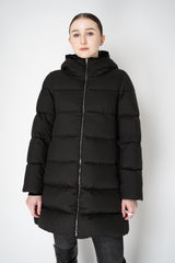 Herno Polar-Tech Hooded Down Coat with Fur Lined Collar in Black Vancouver. Shop Online or in Store.