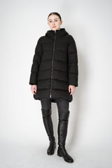 Herno Polar-Tech Hooded Down Coat with Fur Lined Collar in Black Vancouver. Shop Online or in Store.