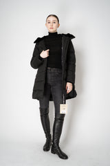 Herno Polar-Tech Hooded Down Coat with Fur Lined Collar in Black Vancouver. Shop Online or in Store.