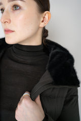 Herno Polar-Tech Hooded Down Coat with Fur Lined Collar in Black Vancouver. Shop Online or in Store.