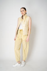 Herno Pull-On Style Taffeta Tapered Trousers in Yellow Vancouver. Shop Online or in Store.