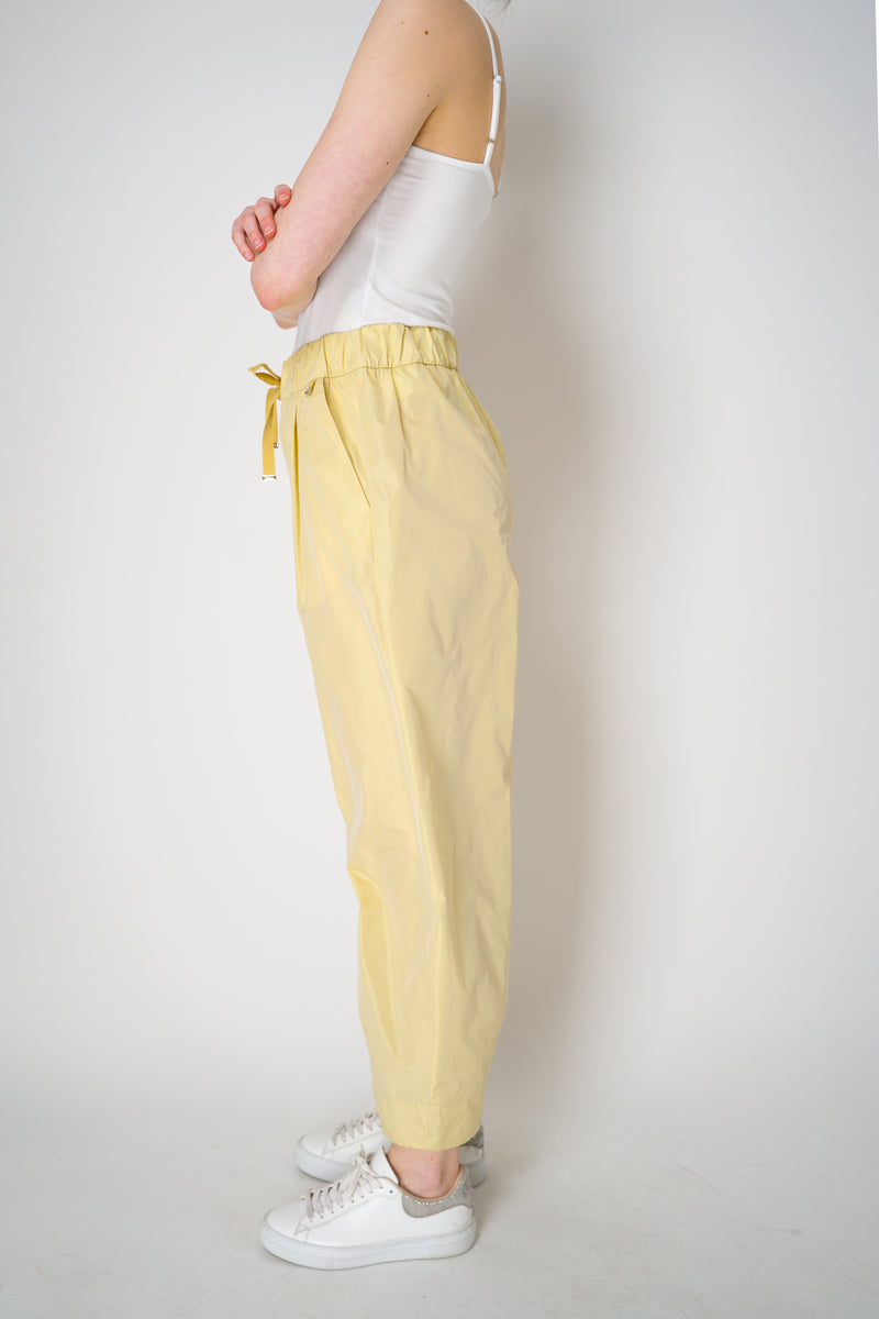 Herno Pull-On Style Taffeta Tapered Trousers in Yellow Vancouver. Shop Online or in Store.
