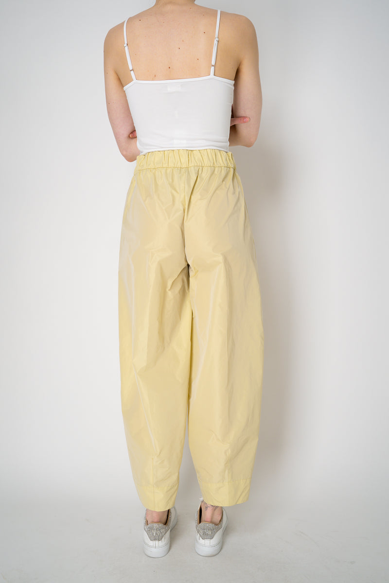 Herno Pull-On Style Taffeta Tapered Trousers in Yellow Vancouver. Shop Online or in Store.