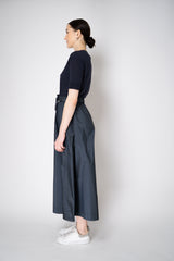 Herno T-Shirt Dress with Long Taffeta Skirt in Navy Vancouver. Shop Online or in Store.