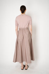 Herno T-Shirt Dress with Long Taffeta Skirt in Rosewood Pink Vancouver. Shop Online or in Store.