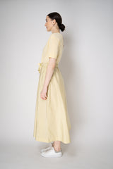 Herno T-Shirt Dress with Long Taffeta Skirt in Yellow Vancouver. Shop Online or in Store.