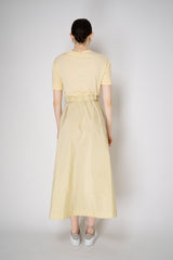 Herno T-Shirt Dress with Long Taffeta Skirt in Yellow Vancouver. Shop Online or in Store.