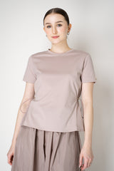 Herno T-Shirt with Cinched Taffeta Back in Rosewood Pink Vancouver. Shop Online or in Store.