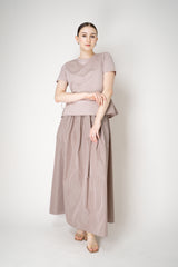 Herno T-Shirt with Cinched Taffeta Back in Rosewood Pink Vancouver. Shop Online or in Store.