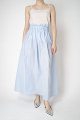 Herno Techno Taffeta HD Maxi Skirt in Light Blue Vancouver. Shop Online or in Store.