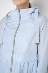 Herno Techno Taffetta Long Hooded Parka in Light Blue Vancouver. Shop Online or in Store.