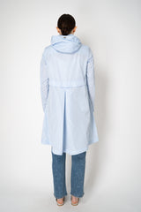 Herno Techno Taffetta Long Hooded Parka in Light Blue Vancouver. Shop Online or in Store.