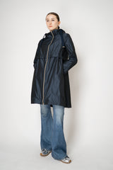 Herno Techno Taffetta Long Hooded Parka in Navy Vancouver. Shop Online or in Store.