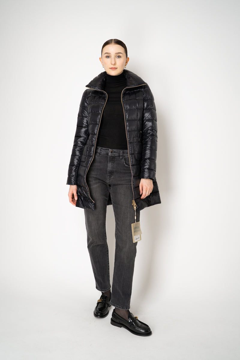 Herno Ultra Light Technology Goose Down Padded Coat in Black Vancouver. Shop Online or in Store.