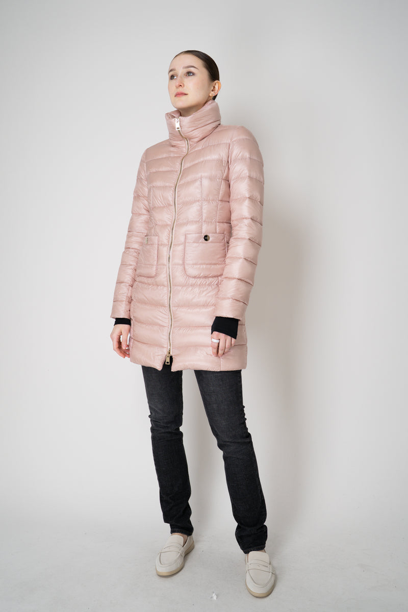 Herno Ultralight Technology Goose Down Padded Coat in Bubblegum Pink Vancouver. Shop Online or in Store.
