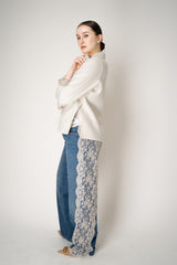 Herno Virgin Wool Loro Piana Flannel Jacket in Oat Vancouver. Shop Online or in Store.