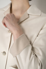 Herno Virgin Wool Loro Piana Flannel Jacket in Oat Vancouver. Shop Online or in Store.