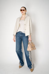 Herno Virgin Wool Loro Piana Flannel Jacket in Oat Vancouver. Shop Online or in Store.