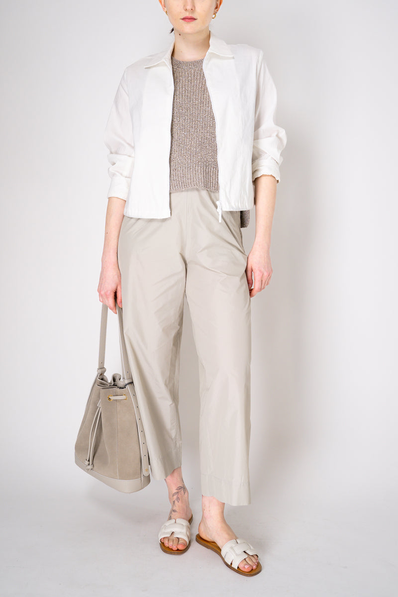 Herno Viscose Blend Knitted Round Neck Tank Blouse in Sand Vancouver. Shop Online or in Store