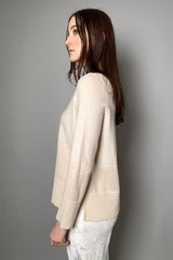 Tonet Jacquard Detail Crew Neck Sweater in Cream - Ashia Mode – Vancouver, BC
