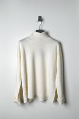 Lorena Antoniazzi Knit Turtleneck Sweater in Off White - Ashia Mode - Vancouver BC