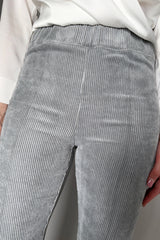 D. Exterior Skinny Velvet Corduroy Pants in Stone - Ashia Mode - Vancouver