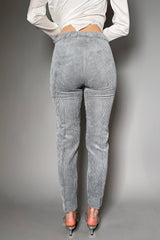 D. Exterior Skinny Velvet Corduroy Pants in Stone - Ashia Mode - Vancouver