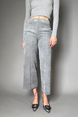 D. Exterior Cropped Wide Leg Velvet Corduroy Pants in Stone - Ashia Mode - Vancouver