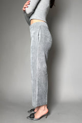 D. Exterior Cropped Wide Leg Velvet Corduroy Pants in Stone - Ashia Mode - Vancouver