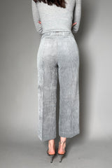 D. Exterior Cropped Wide Leg Velvet Corduroy Pants in Stone - Ashia Mode - Vancouver