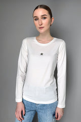 Lorena Antoniazzi Cotton Stretch Long Sleeve Shirt in White