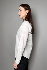 Lorena Antoniazzi Crisp Cotton Shirt in White - Ashia Mode - Vancouver
