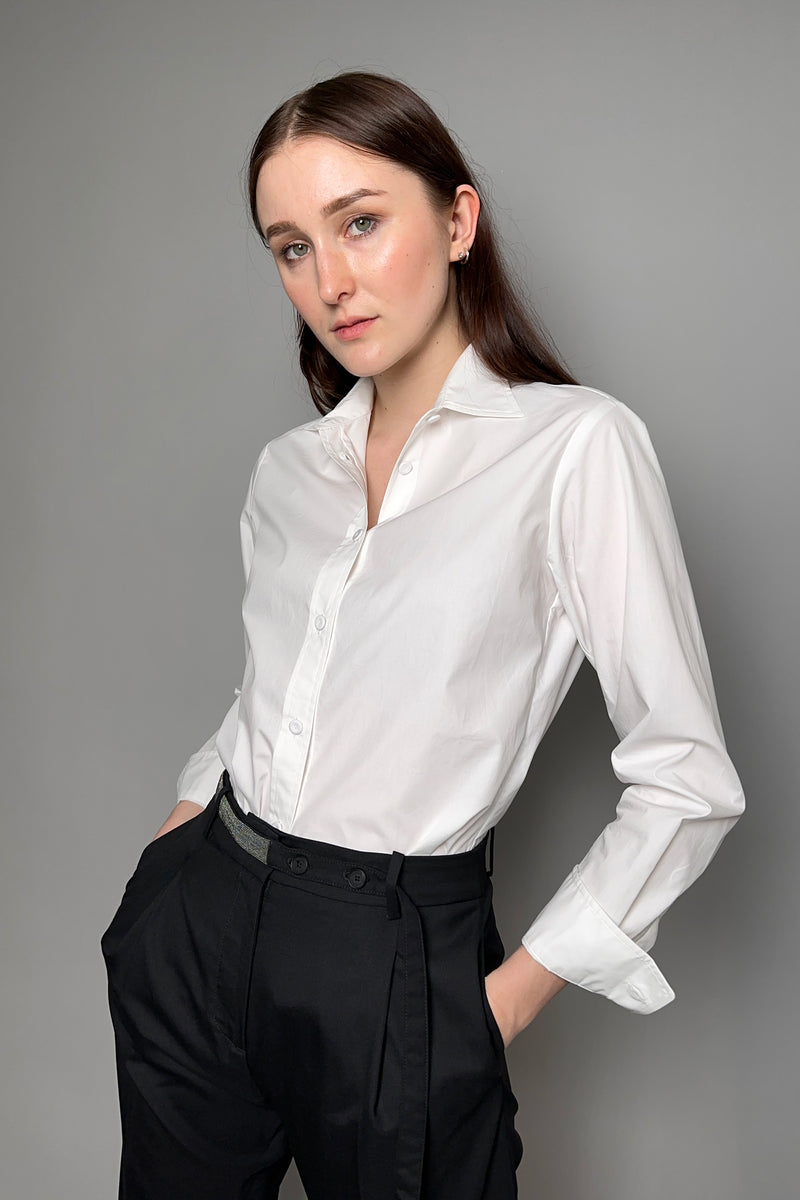 Lorena Antoniazzi Crisp Cotton Shirt in White Vancouver. Shop Online or in Store.
