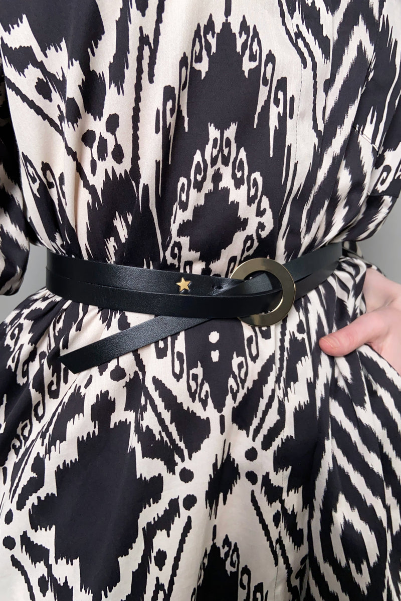 Lorena Antoniazzi Leather Belt in Black